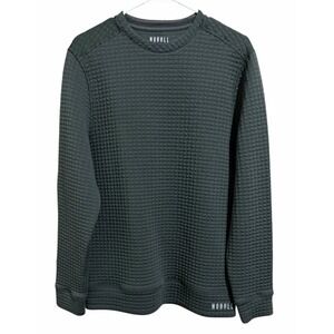 Nobull Quilted Pullover Grid Waffle Textured Green Men's Size Medium